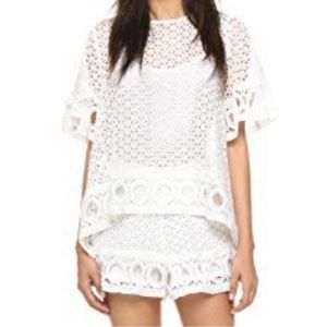 English factory stunning crochet blouse. Cream colour. Size large